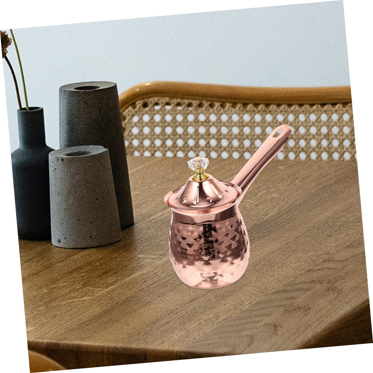 Cafetera Turca De Acero Inoxidable Cabilock - Con Tapa Y Asa, Para Café, Leche, Salsas, En Gas O Vitro