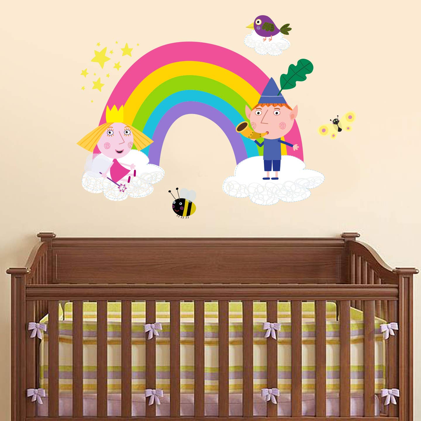 Beautiful Game Rainbow Ben & Holly's Little Kingdom Wall Sticker Mural Decal Vinyl (60Cm Width X 40Cm Height)