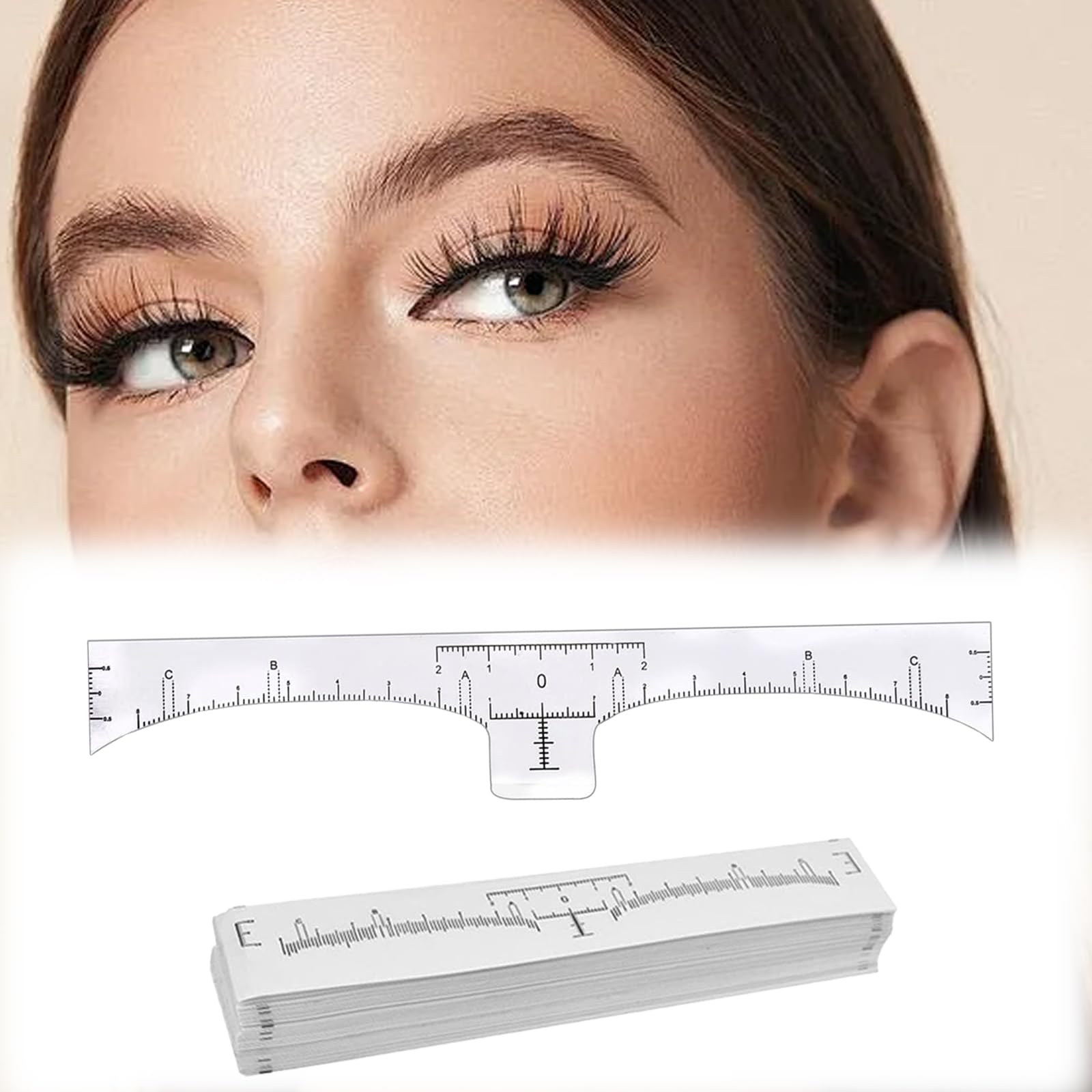 Reglas para Cejas 100 Unidades Translúcidas Plantillas Microblading Desechables