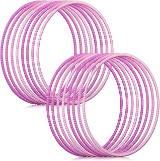 16 Pcs Toy Color Hoop for Kids, Detachable Adjustable Light Weight Plastic Colored Hoops Toy Circles for Party Games, Dance, Dog Agility