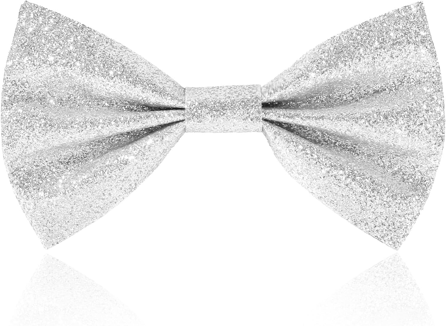 Glitter Bow Tie Sparkling Sequin Bowtie and Adjustable Strap Buckle Shiny Glittering Pre-tied Bow tie for Men Bachelor Dance Hen Night Party Carnival Christmas Fancy Dress Stage Show
