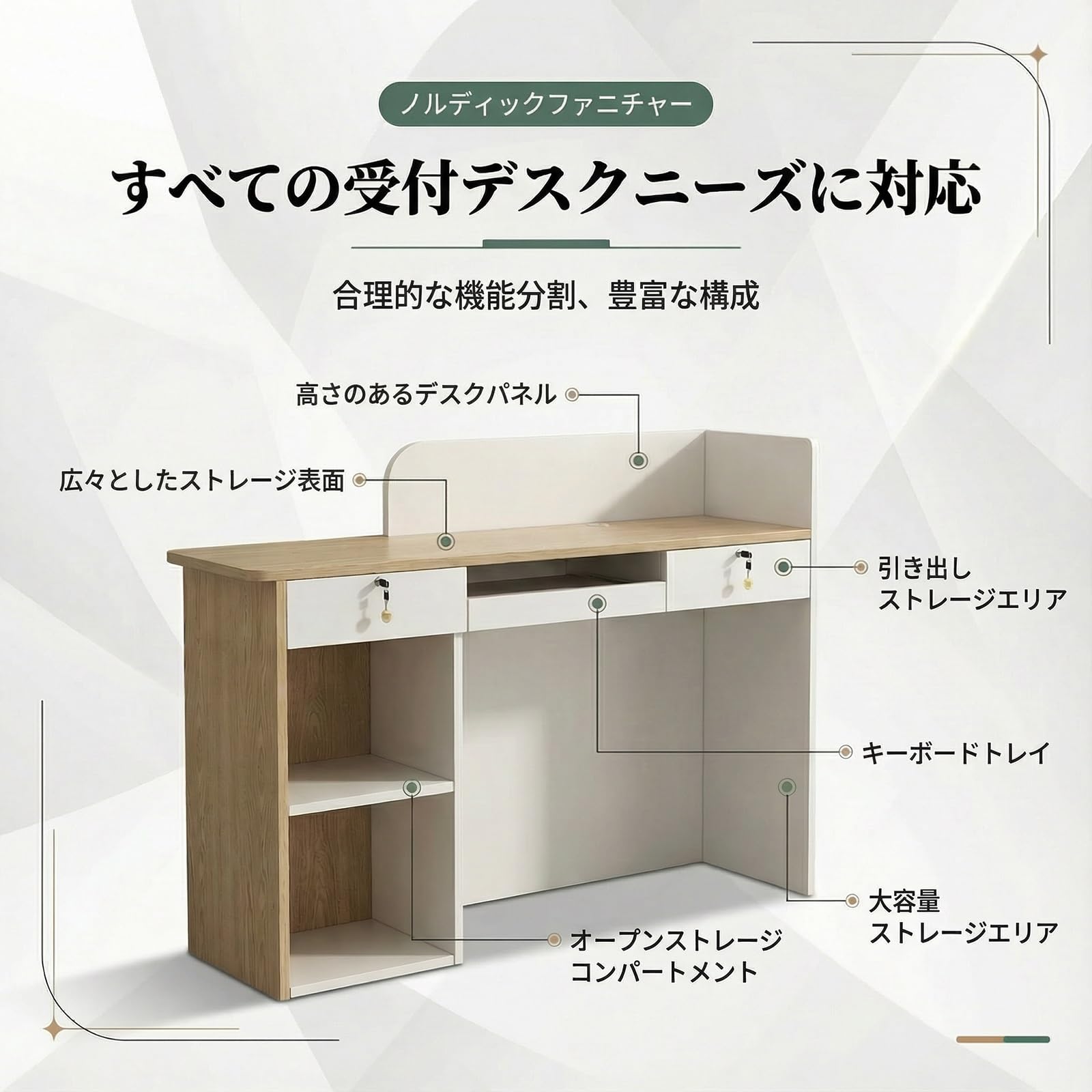 Amazon.co.jp: FXLKLUXE 受付カウンター ハイカウンター レジ