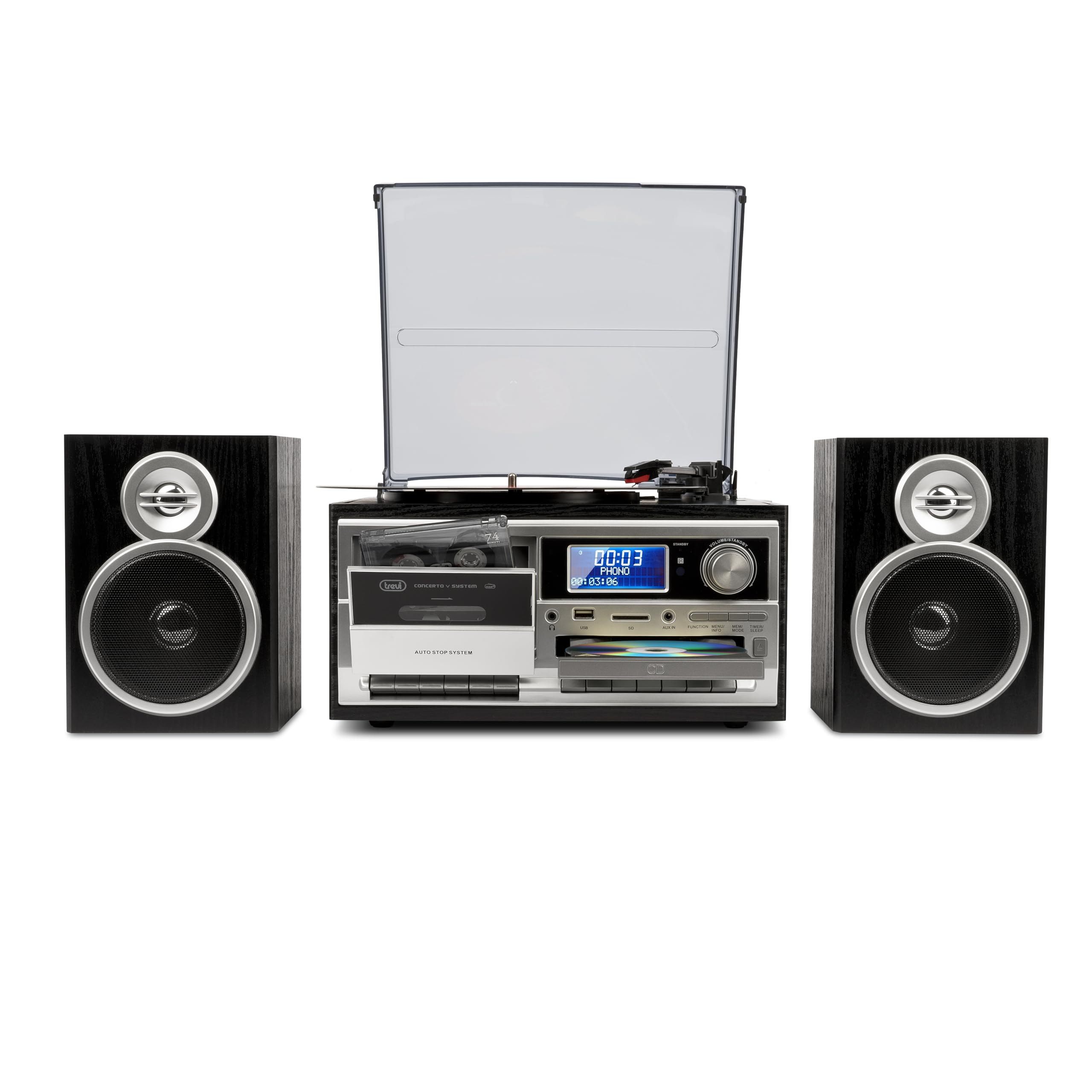 TT 1040 BT Sistema Estéreo C/ Gira Discos, BT e Rádio Trevi TT 1040 BT Sistema Estéreo C/ Gira Discos, BT e Rádio Trevi