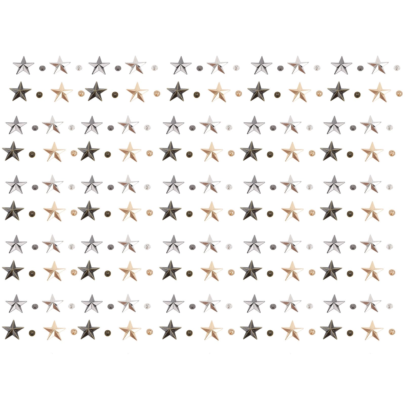 Rivets en forme d'étoile en métal 26mm pour customiser le cuir et les sacs, lot de 100