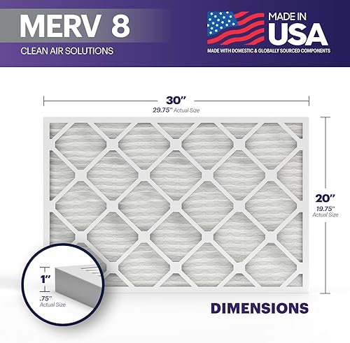 Miniatura 520 de BNX TruFilter MERV 13 - Filtro de aire para horno de CA de 20 x 20 x 1 pulgadas (paquete de 4) - Fabricado en Estados Unidos - Filtros de aire