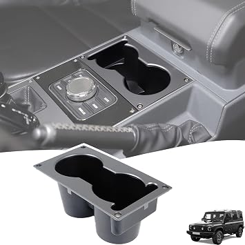 Car Center Console Cup Holder Replacement Compatible with Ineos Grenadier 2020-2026, Multi-Functional Car Central Contral Control Storage Box Accessories Grey