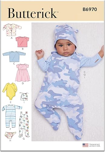 Butterick Ropa deportiva para bebé, patrón de costura, multicolor, 2 piezas