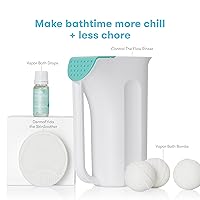 Vista 2 de Frida Baby Kit de mejora para baño de bebé Artículos esenciales de baño para bebés y niños pequeños, taza enjuagadora, cepillo de baño de silicona