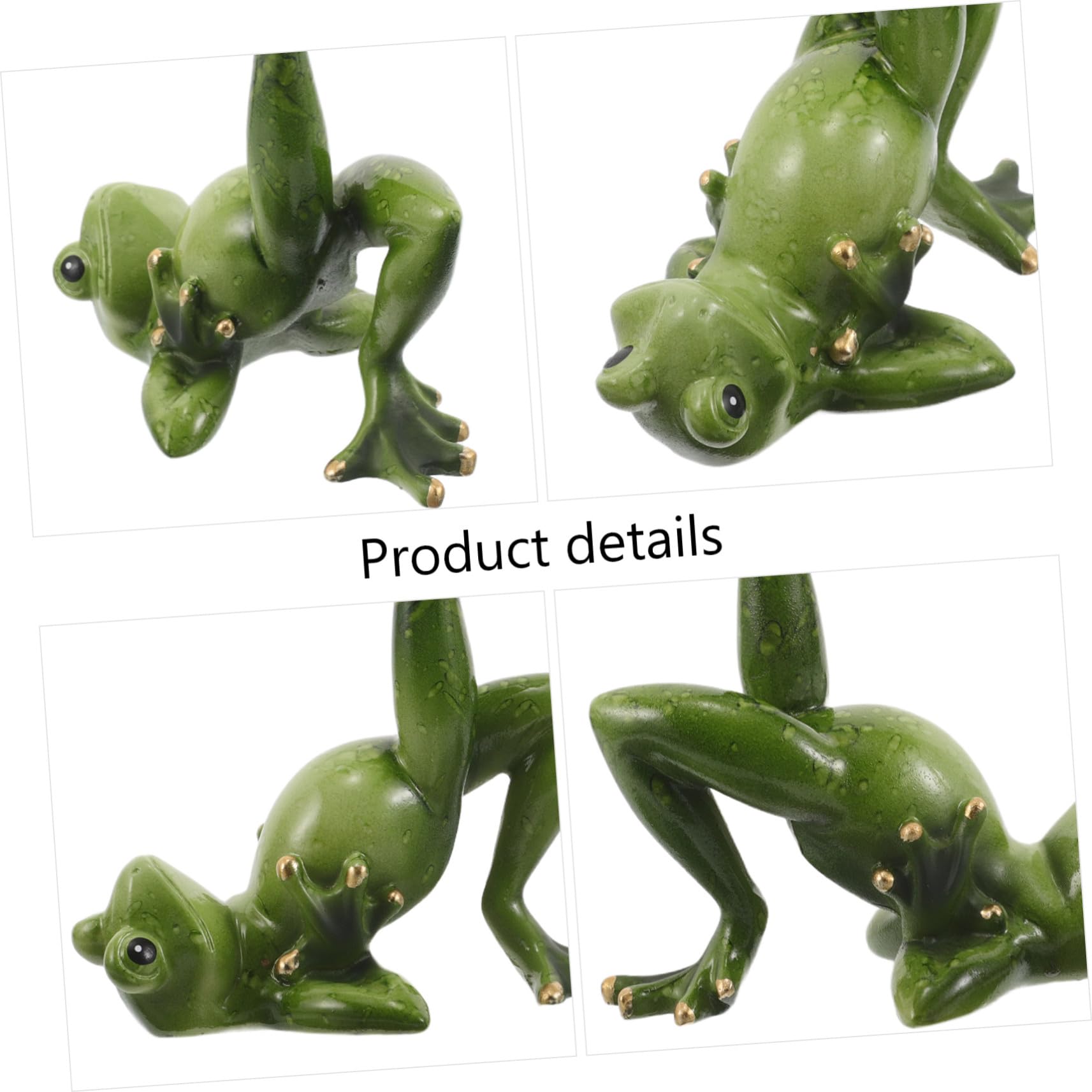 Gatuida 2 Piezas Estatuas de Rana de Resina para Yoga Figuritas Decorativas Creativas para Escritorio Oficina Jardín y Patio Esculturas Divertidas para Ambiente Zen y Meditación