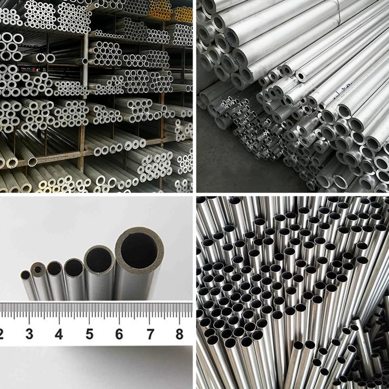 Aluminum Round Tubing Seamless Straight Pipes, 0.5mm Wall Aluminium Pipe 0.5mm Thickness AL 6063 3-30mm OD Straight 300mm 500mm Long Round 6063 Aluminum Alloy Tube(300mm Od 12 X Id 11mm)