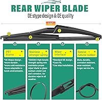Vista 364 de 26" 20" 16" Windshield Wiper Blades Replacement for Dodge Grand Caravan 2008-2020 / Chrysler Town & Country 2008-2016 Premium All Weather Front Rear