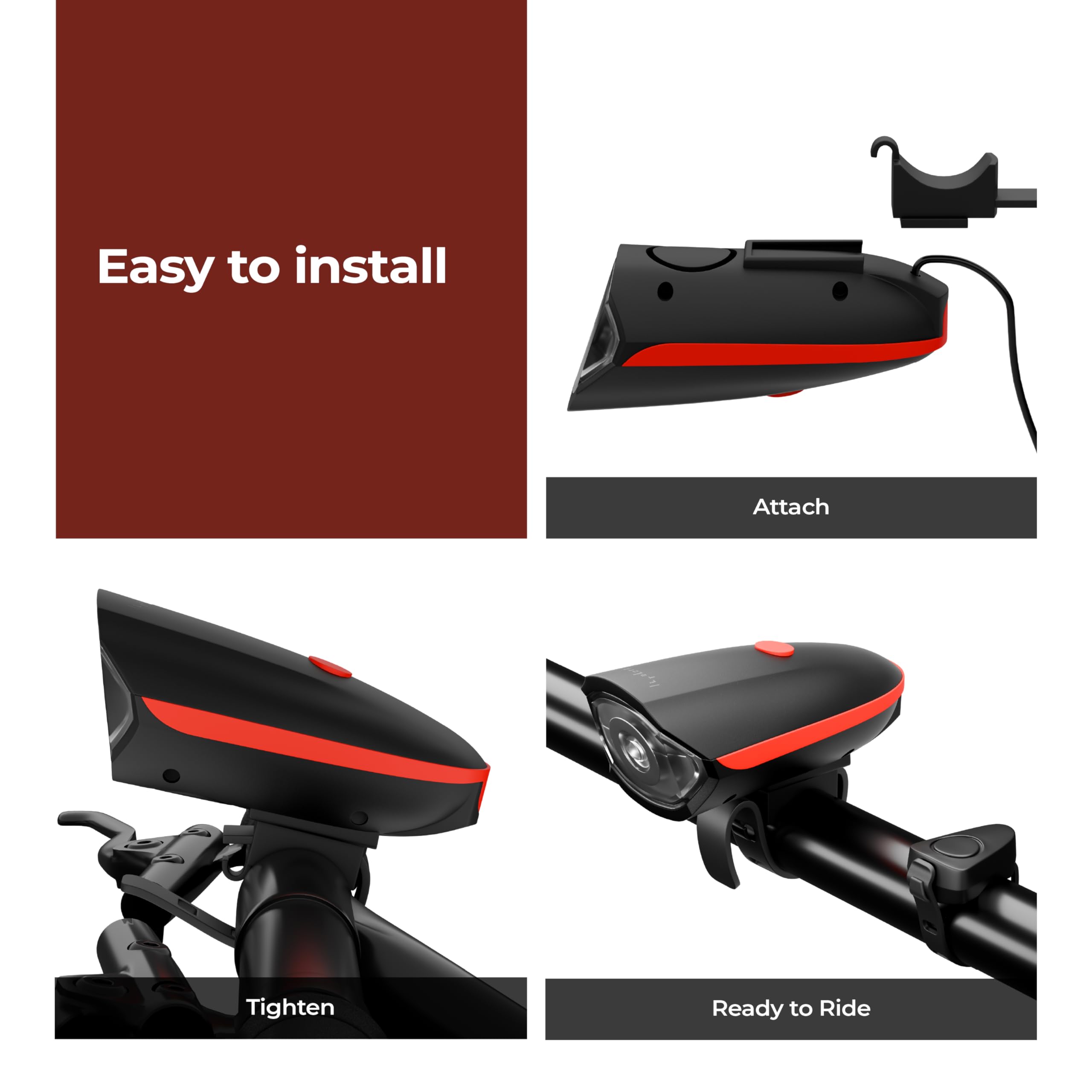 Lifelong 2-in-1 Cycle Light with Horn - Bright & Waterproof -8 Lifelong 2-in-1 Cycle Light with Horn - Bright & Waterproof -8