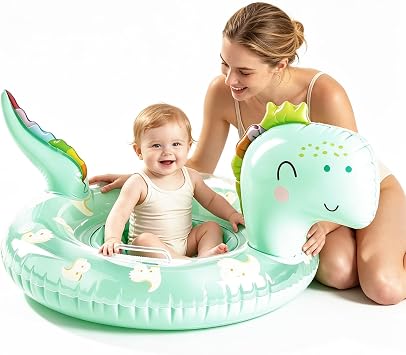 Baby Swimming Float Inflatable Baby Pool Float for Baby 6-36 Months,Elephant/Tiger/Duck/Dinosaur/Flamingo Baby Swimming Ring with Seat,Kids Rubber Ring Pool Float for Toddler Infant Boy Girl 1-3 Years