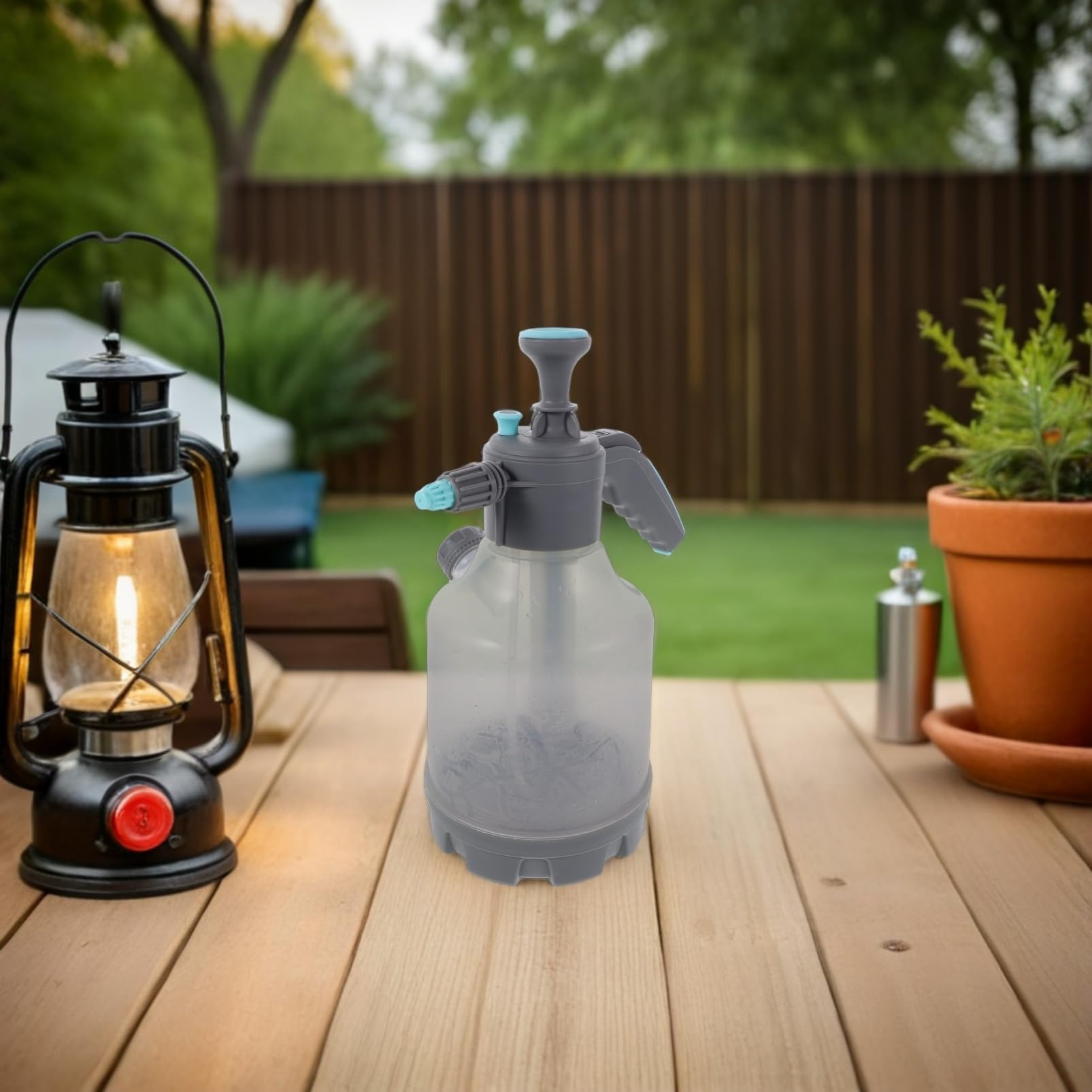 1 Satz Handpump Sprühgerät Tragbare Sprühflasche für Pflanzenbewässerung und Autopflege mit Hochdruckdüse für und Außenbereich