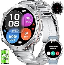 LIGE Montre Connectée Homme avec Appels Bluetooth, 1.75" AMOLED Montre Podometre avec 900mAh Batterie/110 + Modes Sportifs/Fréquence Cardiaque/Sommeil Moniteur, Android iOS Montre Intelligente