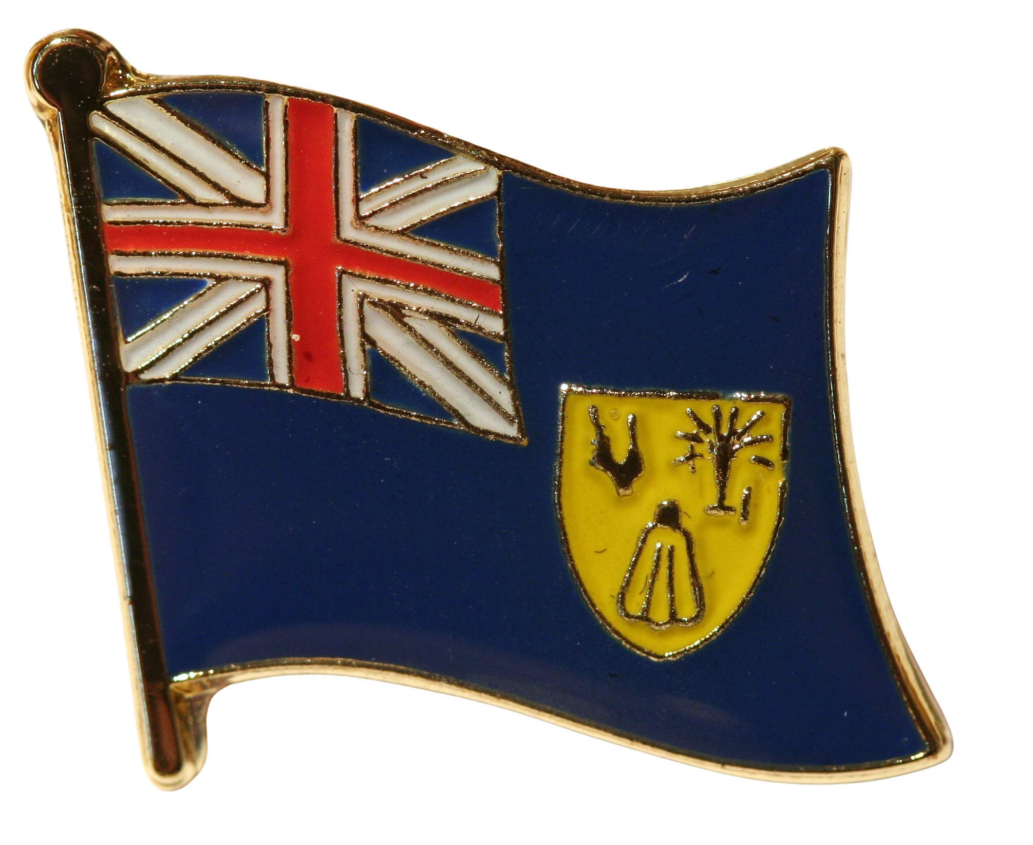 Buxton's Badges Multiple Turk & The Caicos Islands Flag Pin Badge