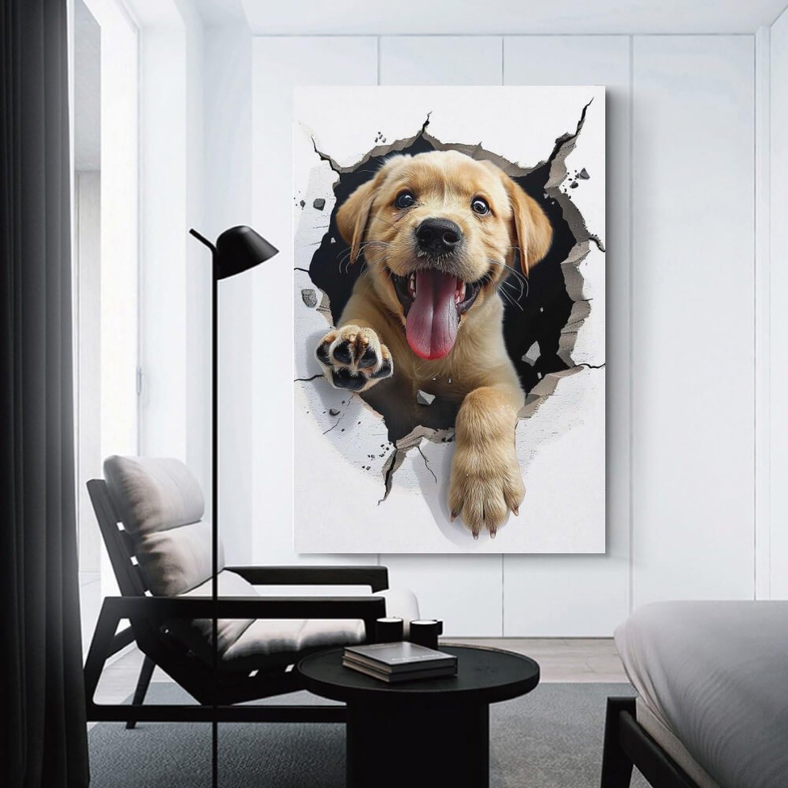 Junmoney Room Decor Wall Art Labrador, 12x18inch(30x45cm), for Hallway, Bedroom Or Modern Interiors, Gift Idea for Housewarming And Birthdays