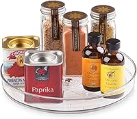 iDesign 9-Inch Clear Lazy Susan Turntable Organizer for Kitchen Cabinets, Pantry, Spices & Condiments