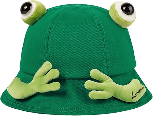 Vista 11 de JUMISEE Sombrero de pescador con estampado de vaca de algodón para hombres y mujeres, sombrero de pescador con orejas de cuerno lindas Cuernos