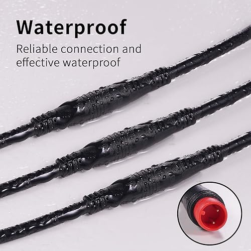Miniatura 6 de Cable de extensión de 2 pines, 3 pines, 4 pines, 5 pines, 6 pines, 8 pines, 9 pines, enchufe impermeable funciona para luz de bicicleta eléctrica,