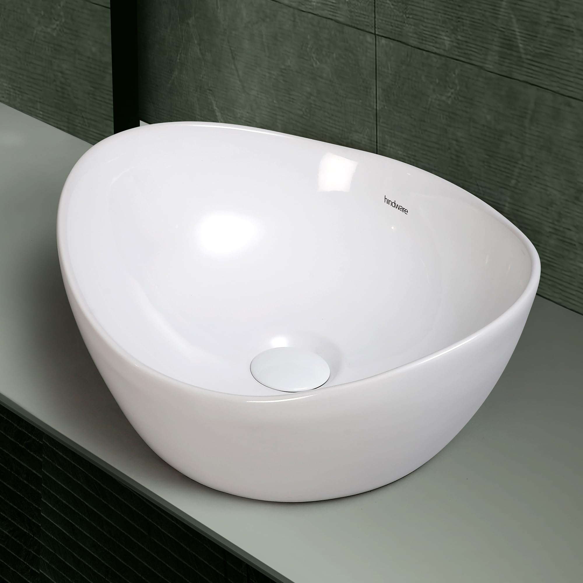 Hindware Dew Table Top Wash Basin for Bathroom | Made of Ceramic | Star White | Oval Shape | Over the Counter Basin (B0DBPV9G82) Amazon Price History, Amazon Price Tracker