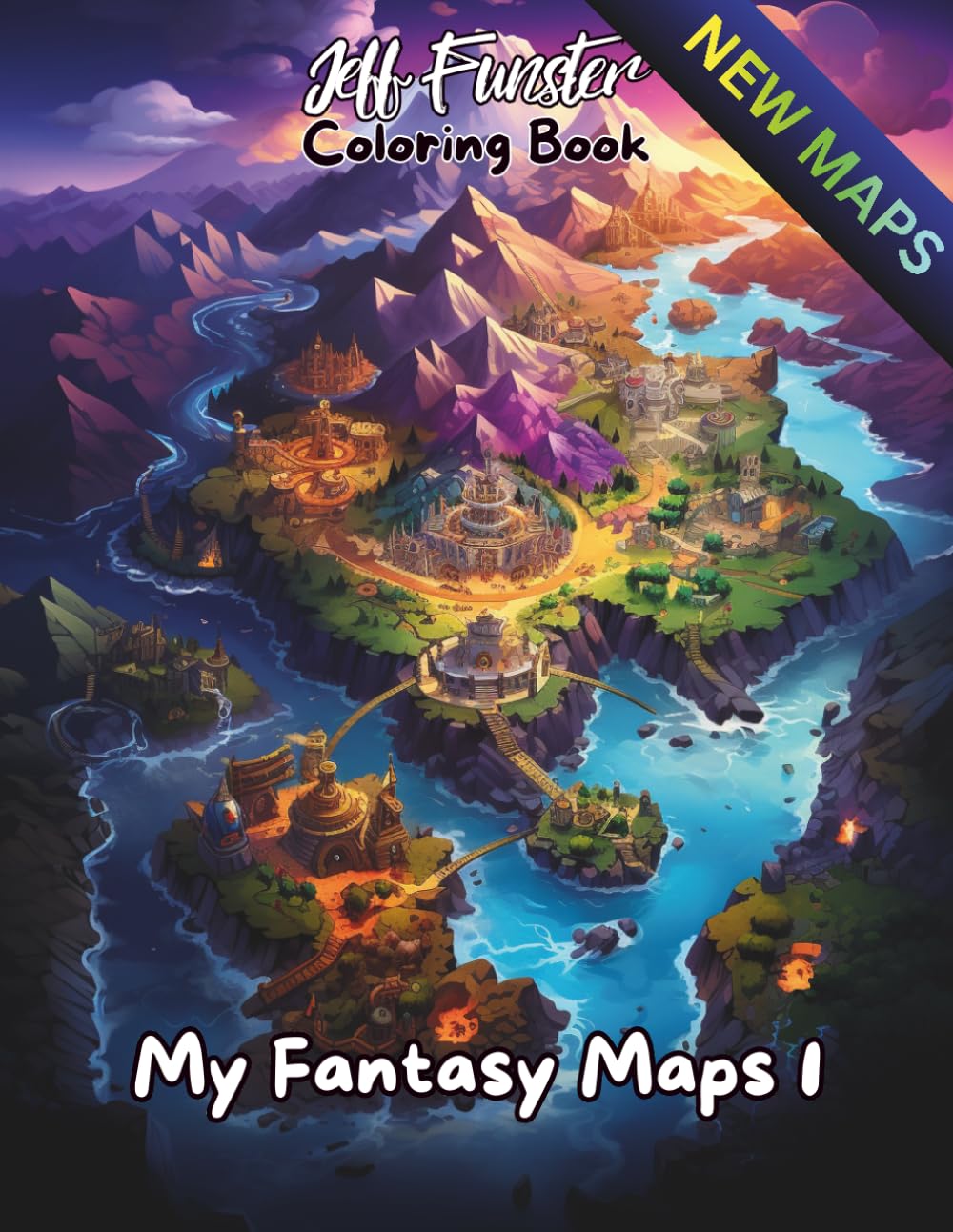 My Fantasy Maps 1 – Magische Karten zum Ausmalen: 50 detailreiche Fantasy-Karten für kreative Abenteuer und entspannte Auszeiten