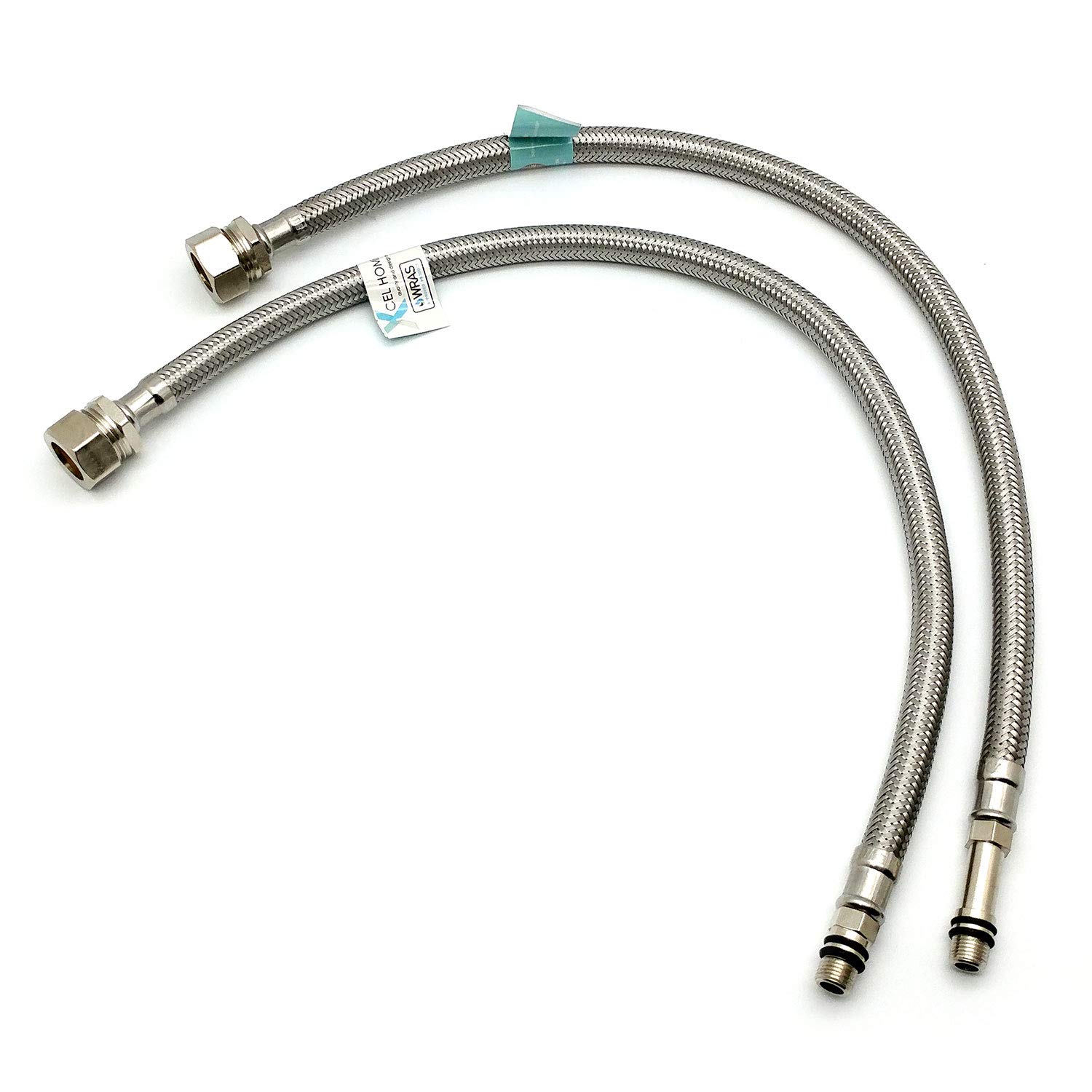 15mm Compression X M12 (12mm) Flexible Tap Connectors, Bathroom Flexi Hose Pipes | UK