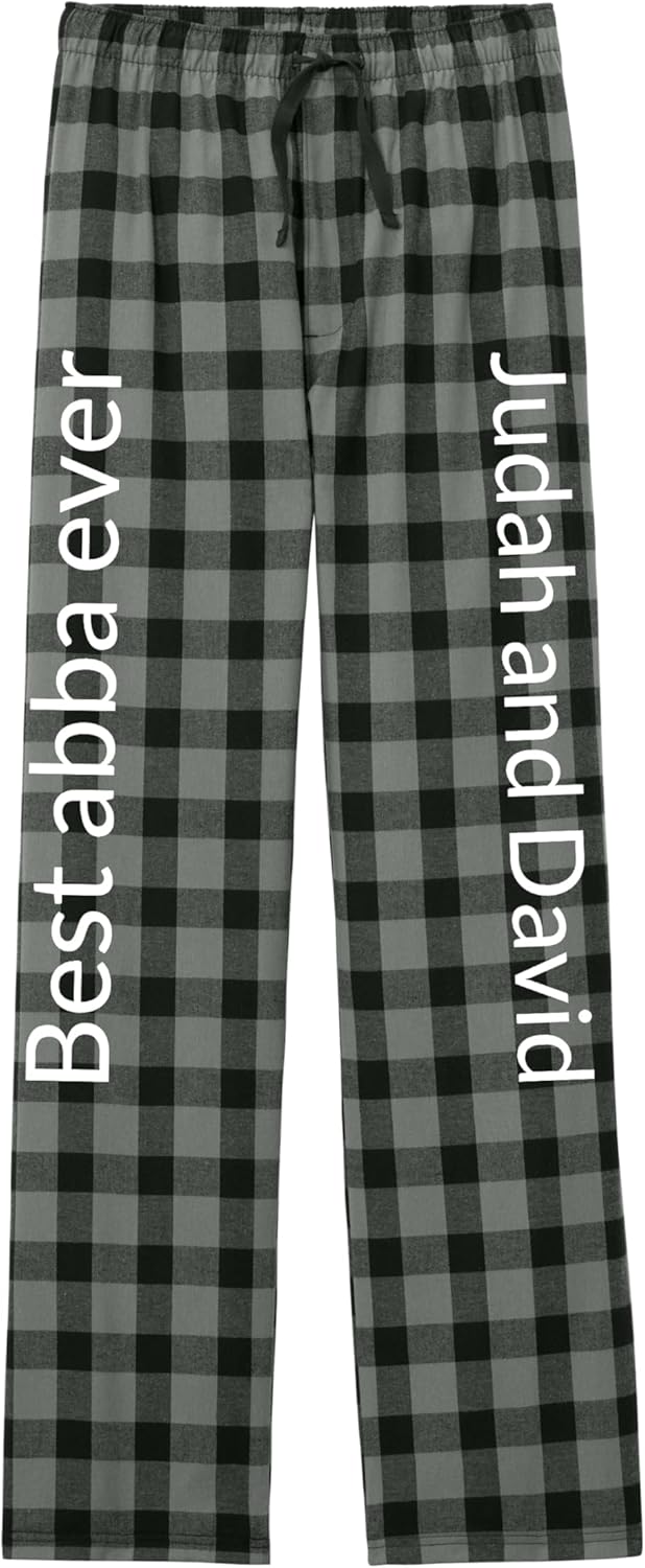 Custom Flannel Plaid Pants | Personalized Pajama Bottoms with Custom Text or Logo | Unisex Lounge Sleepwear for Men & Women - Image 4