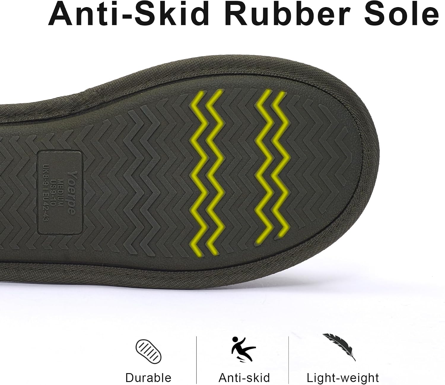 Men Minimalist Memory Foam Slippers Hotel Non-slip Indoor House Shoe