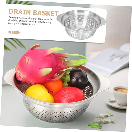 Miniatura 4 de Stainless Steel Vegetable Strainer Multi Purpose Colander for Cooking Washing Rice Fruits Capacity Design Kitchen Tool for Effortless Food