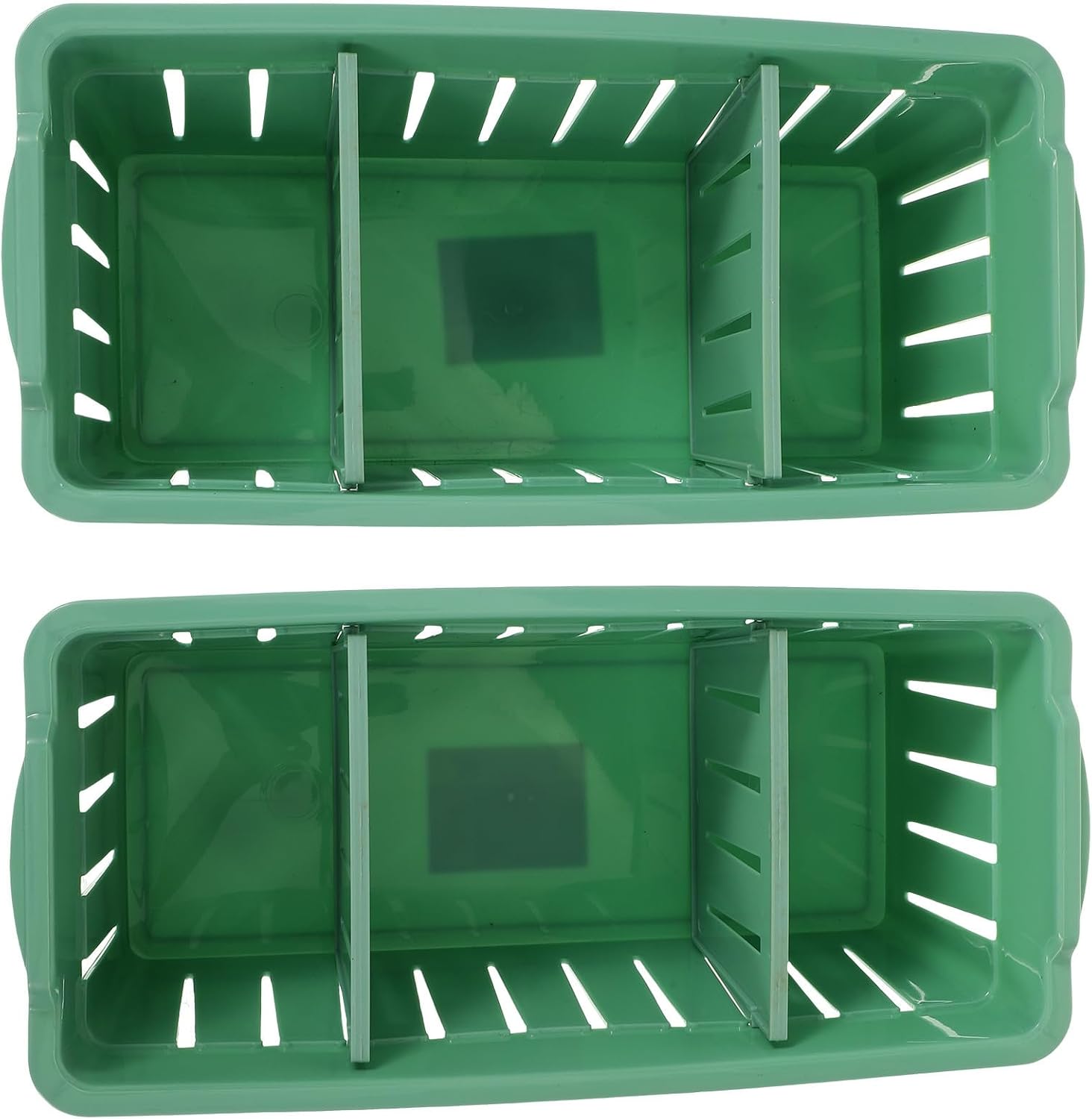 2pcs European Style Cosmetics Storage Container Green PP Makeup Case