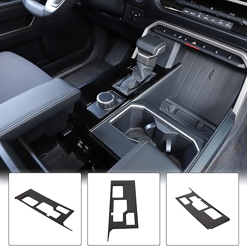Vista 13 de Aunginsy Cubierta de panel de palanca de cambios de control central, compatible con Toyota Tundra/Sequoia 2022-2024, consola de palanca de cambios