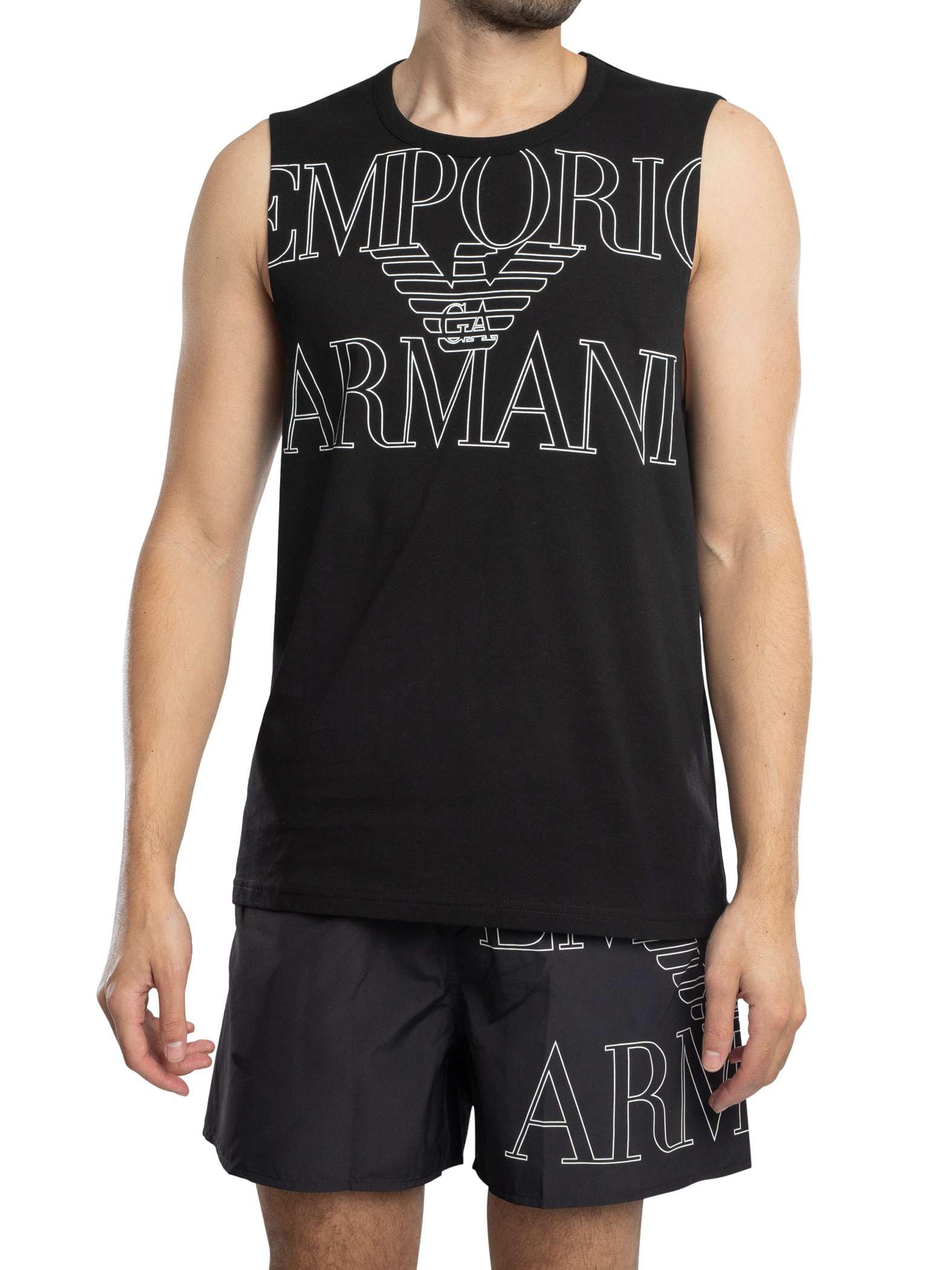 EMPORIO ARMANI Man Bold Logo Round-Neck T-Shirt Blue S