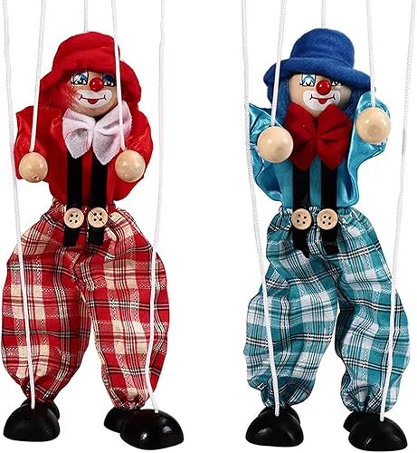 Marionette Marionette, 2 piezas divertidas de marioneta de madera, marioneta creativa de juguetes de marioneta para cumpleaños, Navidad