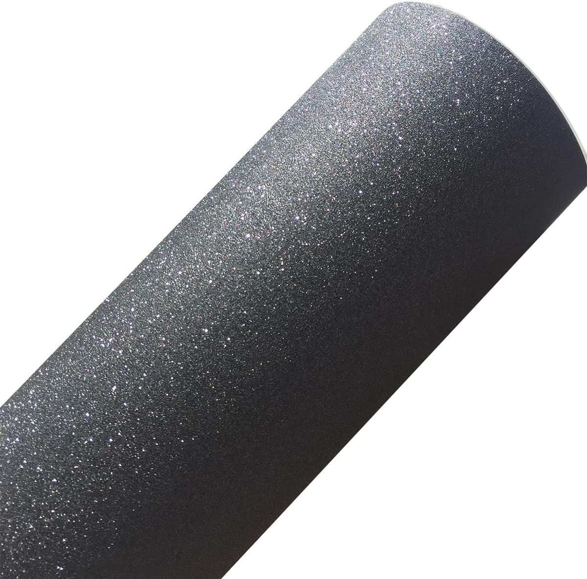 Black Glitter Diamond Car Vinyl Wrapping Film, 19.68x118.11inch Self-Adhesive Air Release Car Decal for Motorcycle Auto Exterior Interior Accessories