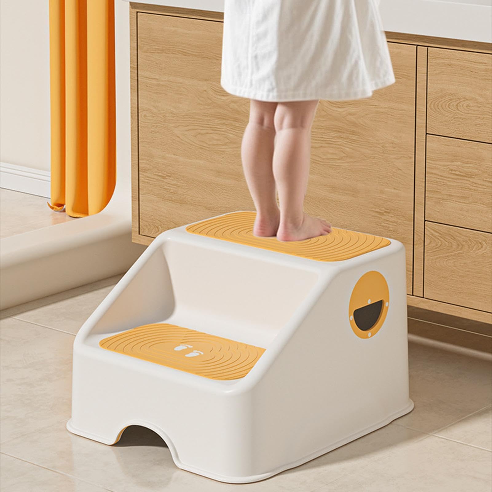 Sgabello antiscivolo per bagno a 2 gradini
