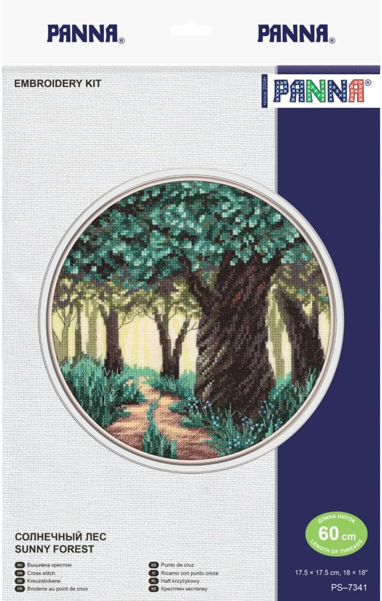 Panna Sunny Forest Counted Cross Stitch Kit Diamond 17.5cm