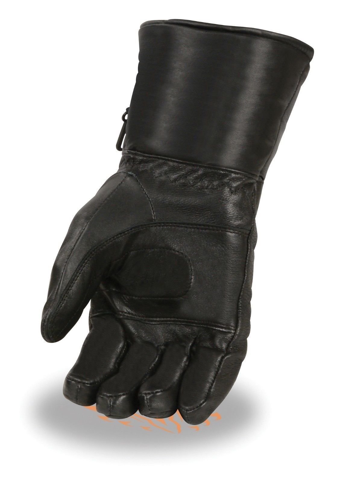 MEN'S MOTORCYCLE GLOVES RIDING GLOVE INSULATED RAIN COVER GAUNTLET SOFT LEATHER(S)