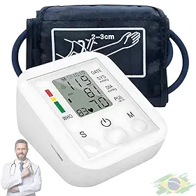 Aparelho de Pressão Arterial Digital de Braço Automático – Monitor Inteligente com Tela LCD Grande, Detecção de Arritmia, Memória para Leituras e Fácil de Usar