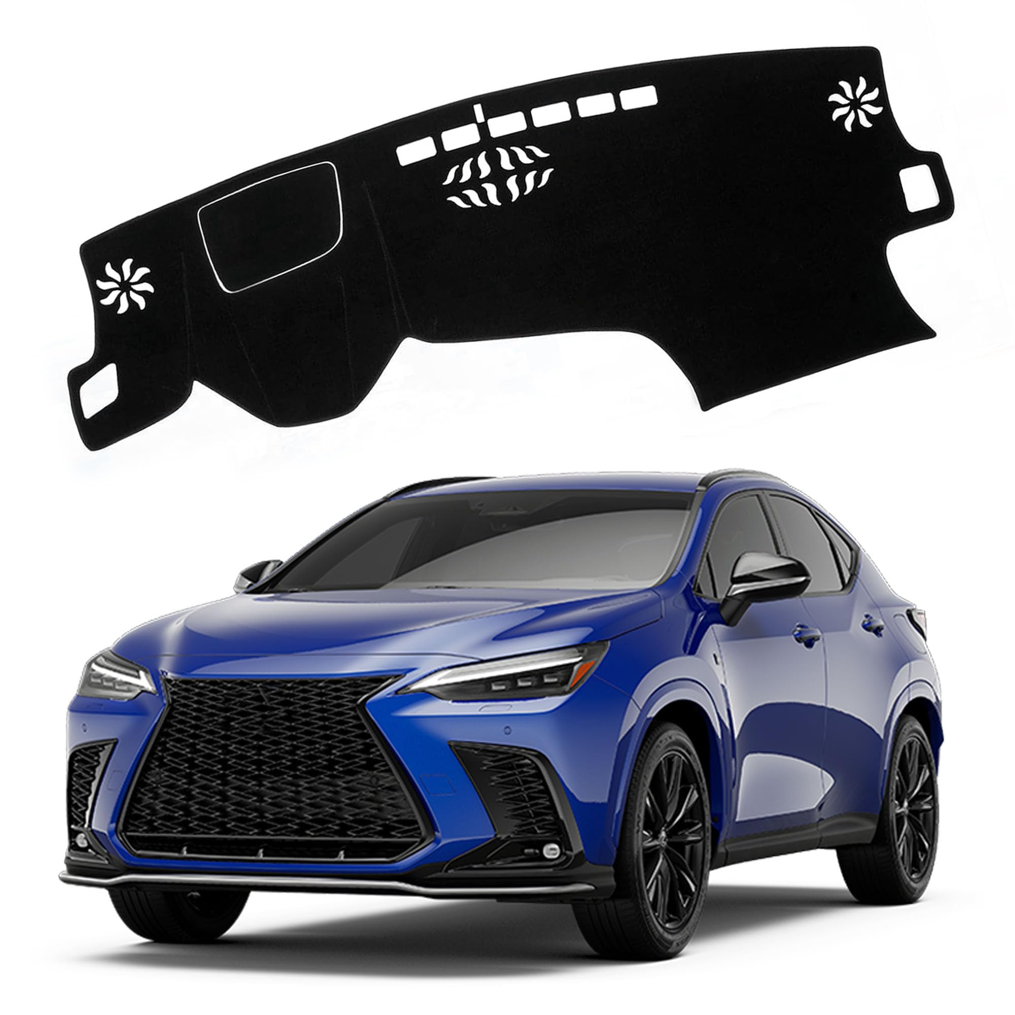 Photo 1 of FFIHTY Upgraded Dashboard Mat for 2022 2023-2025 Lexus NX NX 250/NX 350/NX 350h/NX 450h+ (with HUD) Polyester Dash Mat Non-Slip Windshield Reflective Instrument Dash Cover Interior Accessory Black