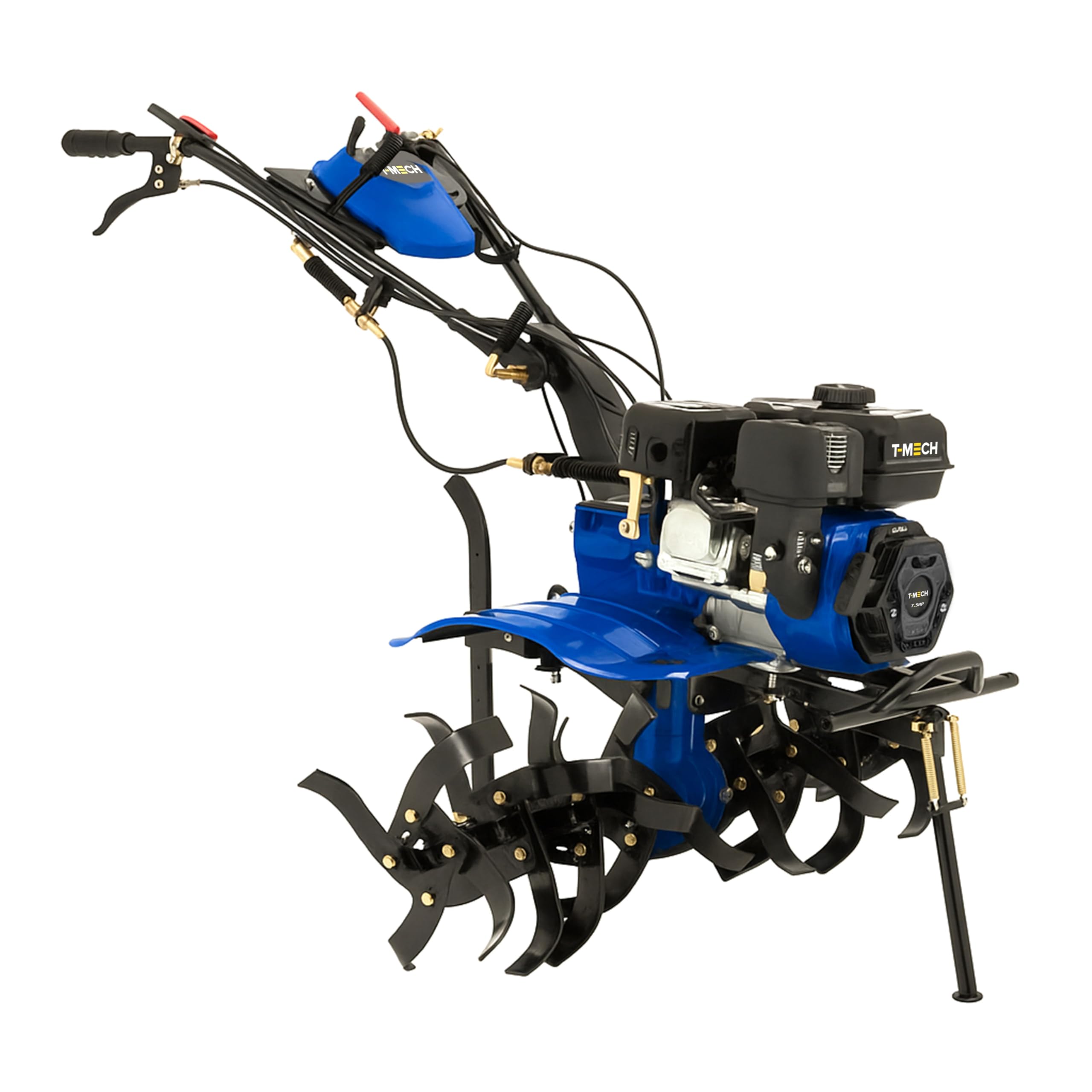 Motozappa 7,5HP Benzina Coltivatore Professionale 212cc 4 Tempi Giardino Orto 16 Lame Larghezza 800-1000mm Profondità 100-300mm Manubrio Regolabile Guanti e Cuffie Inclusi
