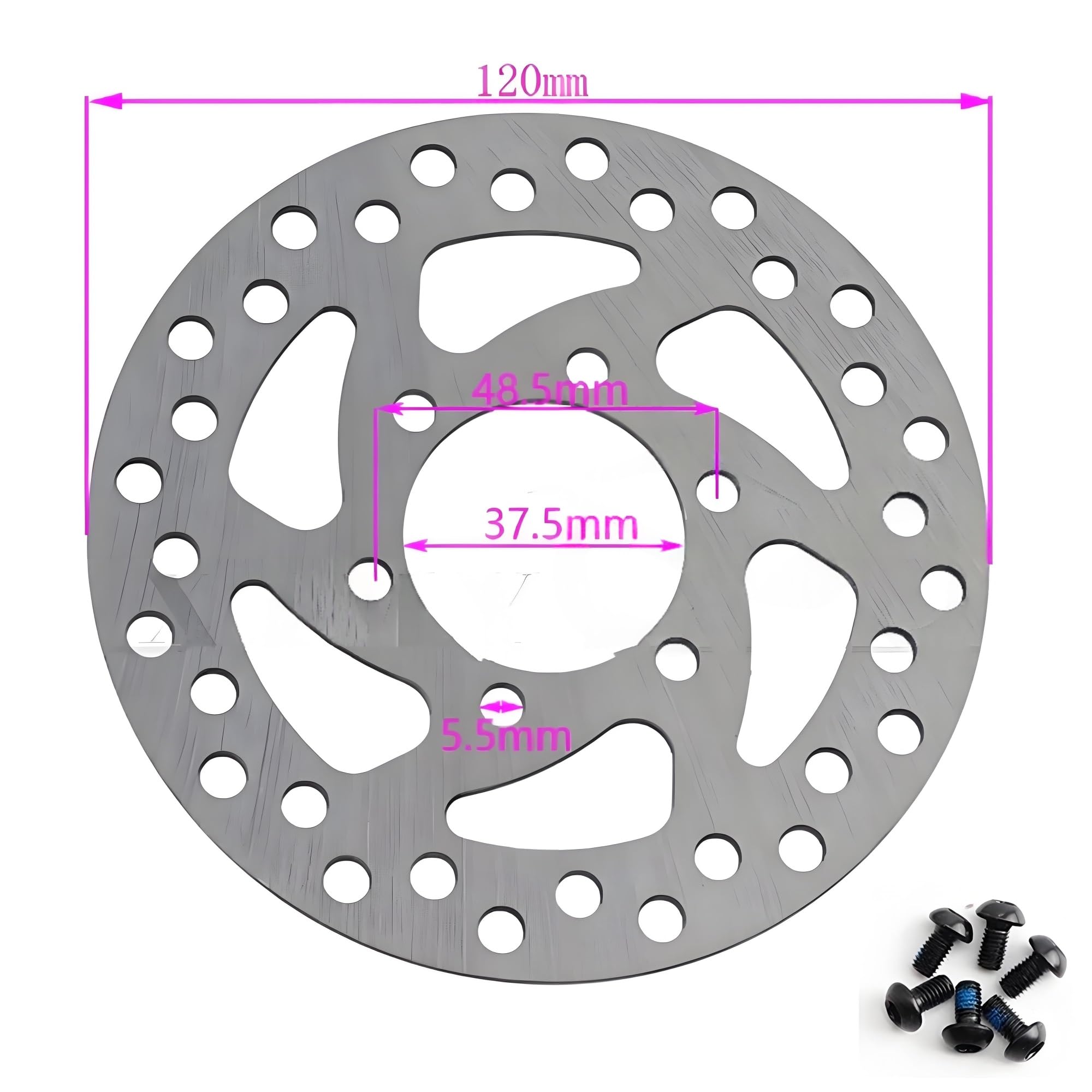 Disco freno flottante Disco Del Rotore Freno A Da 120 Mm A 6 Fori Con Bulloni Per Scooter Mountain Per Accessori Stradali(Color B 120mm)
