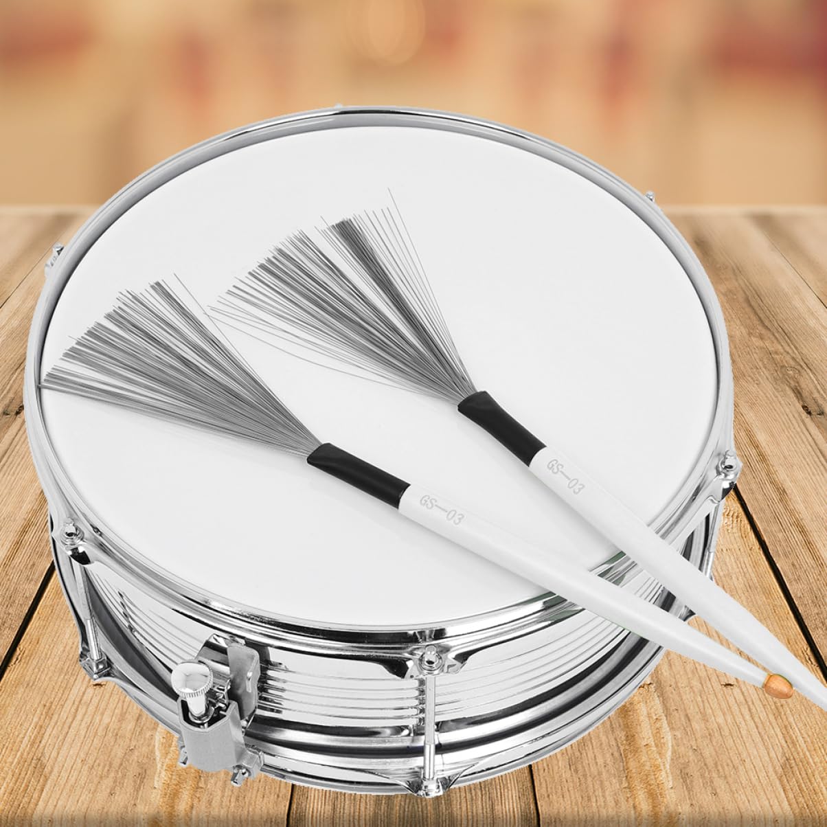 TOYANDONA 2pary Szczotków Drumsowych z Włókna Węglowego Do Instrumentów Perkusyjnych Do Cajon i Zestawów Perkusyjnych