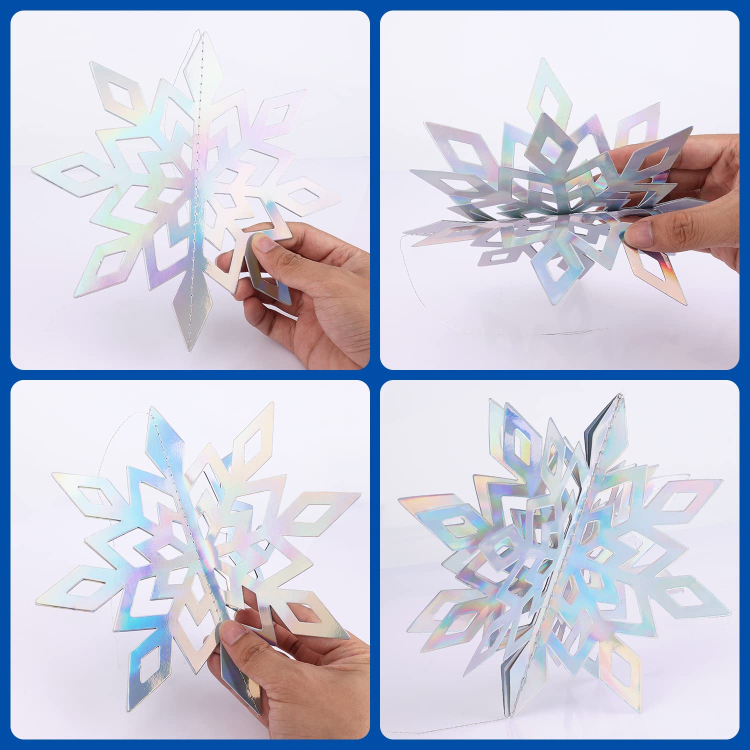 Sunrain Winter Kerstmis Hangende Sneeuwvlok Decoraties