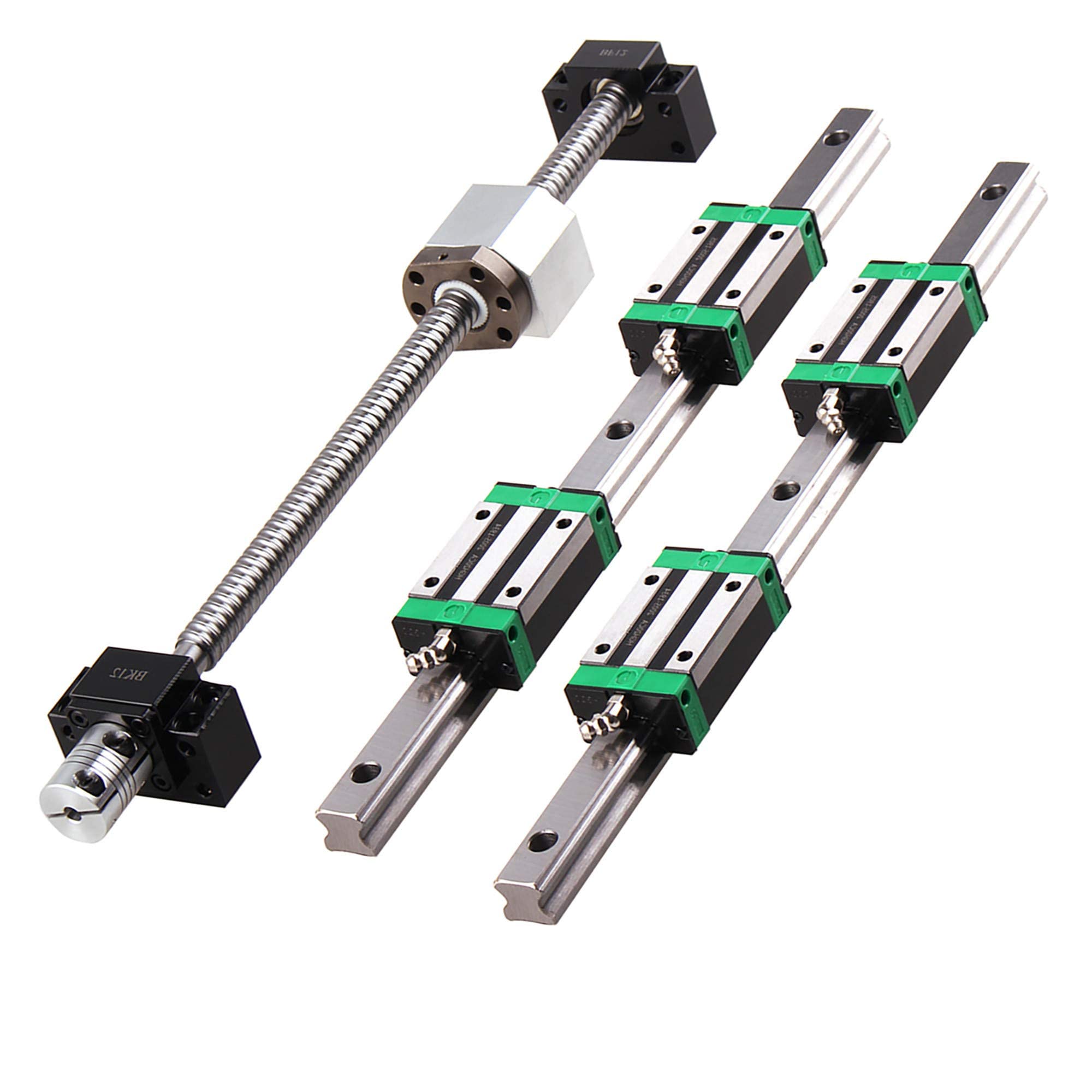GooEquip - Guide linéaire HGR20 - 400 mm - Rail linéaire avec 4 blocs