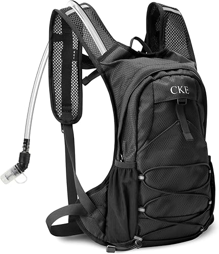 Mochila de hidratación Mochila de hidratación Mochila de agua con bolsa de hidratación de 2 L (70 onzas) para hombres, mujeres, niños, para correr,