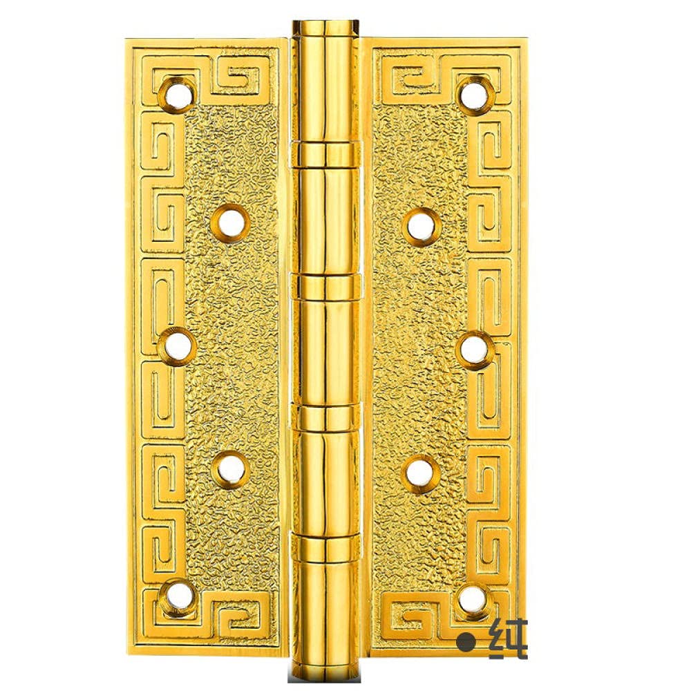 Bisagras de puerta de bronce, bisagra trasera interna para puertas de madera, rodamiento grueso, opciones de 4 a 6 pulgadas