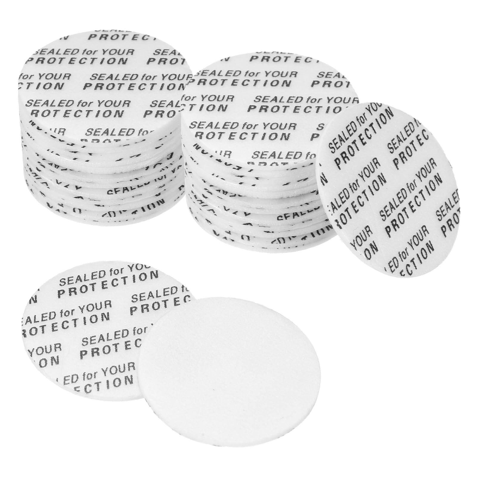 PATIKIL 24mm/0.94" Foam Lid Liner, 160Pcs Adhesive Round PS Pressure Sensitive Seals, Cap Liners Resistant Tamper for Plastic Glass Jar Bottle Cap Canning Vials Seals
