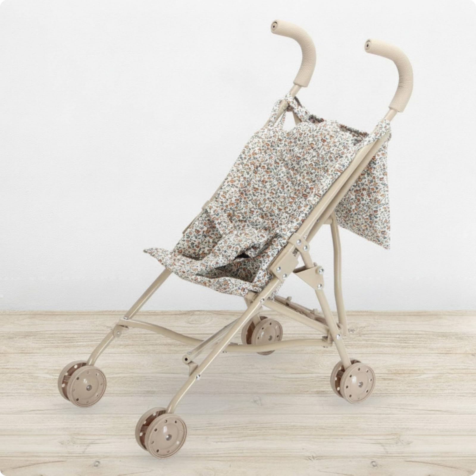 Kinder Lauflernwagen Kinderwagen Puppenwagen Spielwagen Faltbar mit Bequemem Schiebegriff Stoffbezug Und Leiser Mobilität für Kleinkinder Rollenspiele Wohnzimmer Reisen