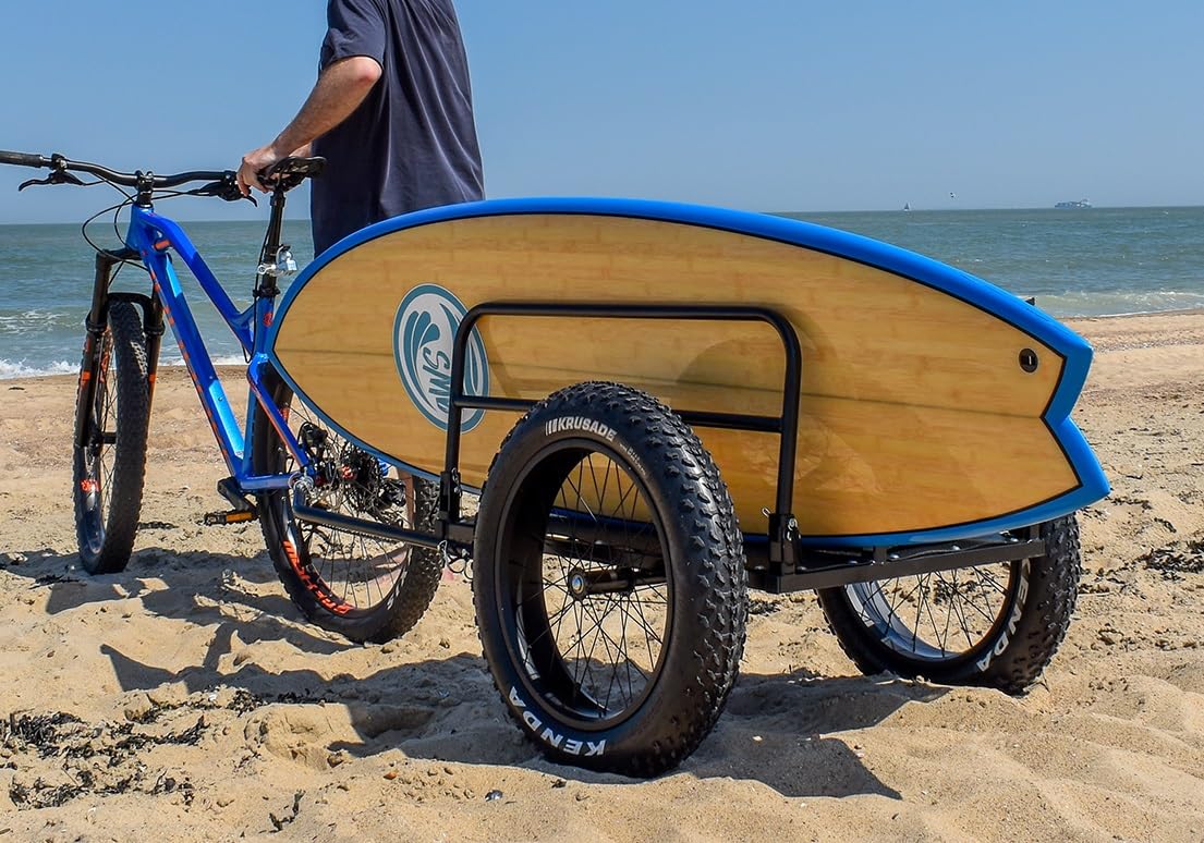 Remorque vélo Roues Fat Bike - spécial Plage